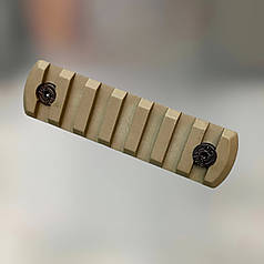 Планка Picatiny для кріплення M-LOK, Койот, DLG TACTICAL (DLG-111-beige) 7 Slots, планка Пікатінні для M-LOK