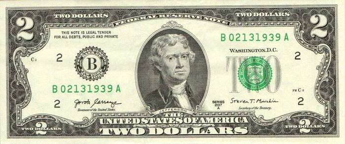 Купить Купюра 2 Доллара США 2017 год UNC, цена 175 ₴ — Prom.ua (ID ...