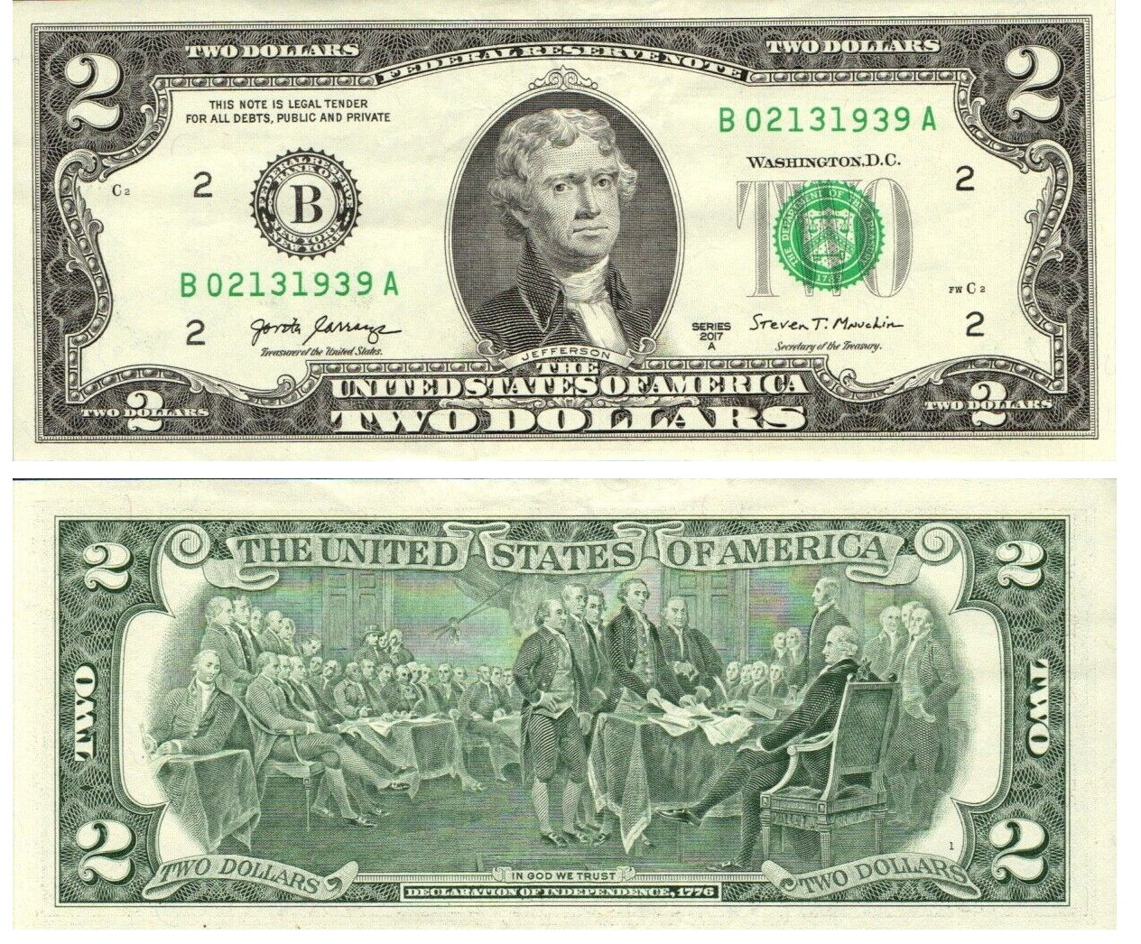 Купить Купюра 2 Доллара США 2017 год UNC, цена 175 ₴ — Prom.ua (ID ...