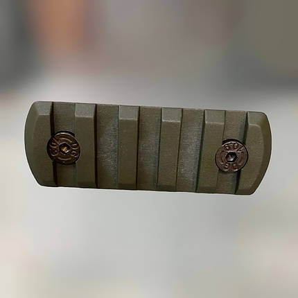 Планка Picatinny для кріплення на M-LOK, Олива, DLG TACTICAL (DLG-110-green) 5 Slots, планка Пікатінні для M-LOK 5 слотів, фото 1