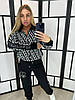 Жіночий спортивний костюм Dior чорний з білим зі стразами (Діор трикотаж Туреччина), фото 4