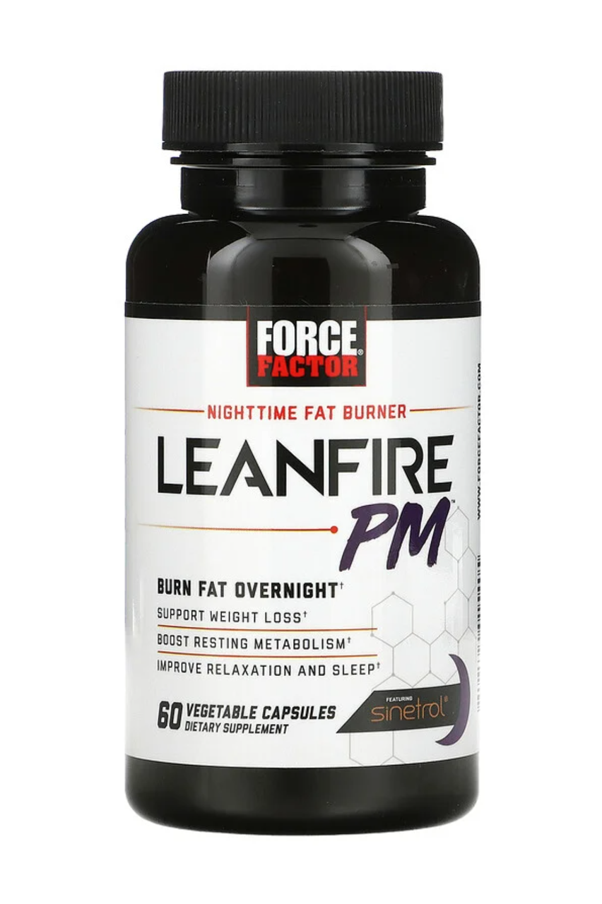Force Factor Nighttime Fat Burner Leanfire PM 60 Vegetable Capsules