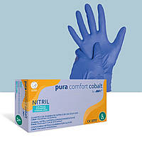 Перчатки нитриловые AMPri PuraComfort Cobalt (100шт), синие, Синій, XL
