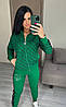 Жіночий спортивний костюм Dior зелений зі стразами (Діор трикотаж Туреччина), фото 6
