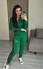 Жіночий спортивний костюм Dior зелений зі стразами (Діор трикотаж Туреччина), фото 4