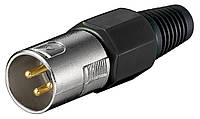 Штекер Goobay FreeEnd-XLR 3p M Quick ScrewCap Gold металік (75.01.1749) SP, код: 7454936