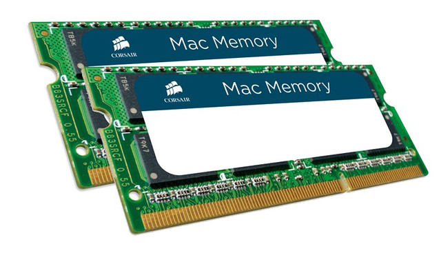 Память для ноутбука Apple Macbook pro Corsair 16GB Kit 2x8GB DDR3 1333 MHz (PC3-10600) 204p SODIMM - фото 1 - id-p12639299