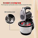 Стаціонарний міксер - тістоміс RAF R.6662, Міксер з чашею, Тістомішалка, фото 6