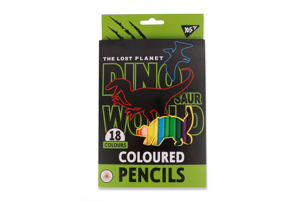 Олівці кольорові 18 кол. Dino, YES, фото 1
