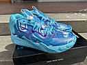 Eur36-46 чоловічі дитячі кросівки Puma MB.03 блакитні баскетбольні, фото 3