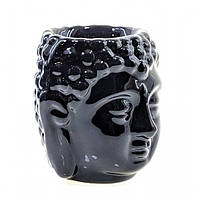 Аромалампа керамическая черная "Будда" (7х7х8,5 см)