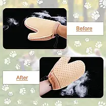 Масажна рукавичка щітка для видалення шерсті котів і собак із захистом від подряпин XL-147, Рукавичка від шерсті, фото 3