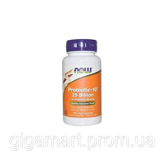 Купить Пробиотик NOW Foods Probiotic-10 25 billion 100 Veg Caps GI, код ...