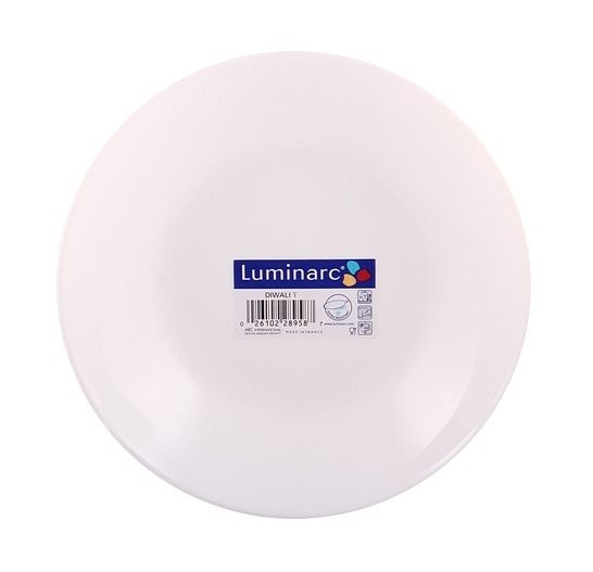 Тарелка суповая Luminarc Diwali белая глубокая 200 мм (D6907) - фото 1 - id-p1903663648