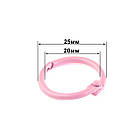 Кільце для блокнота металеве роз"ємне Світло-рожевий 20мм 1шт KDA053, фото 2