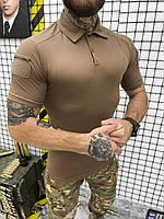 Летняя боевая футболка для военных, Качественное тактические поло ВСУ койот