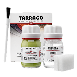 Барвник для гладкої шкіри та текстилю + очищувач Tarrago Color Dye 25мл+25мл колір салатовий (32)
