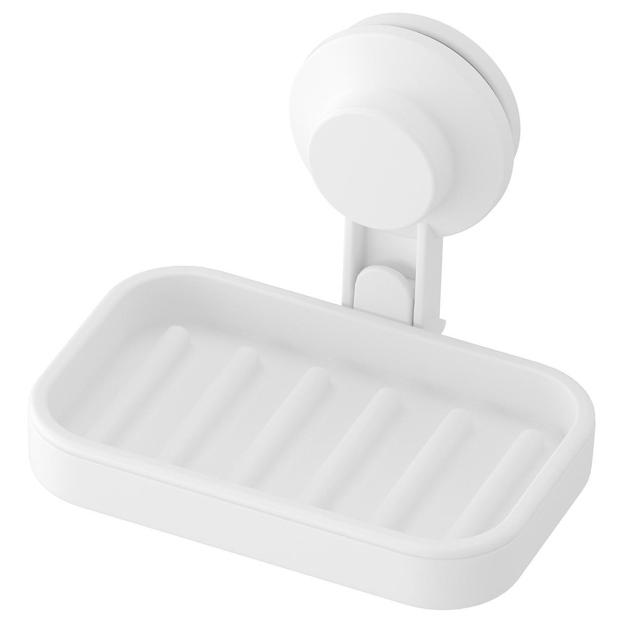 Мильниця на присосці IKEA TISKEN білий 903.812.84