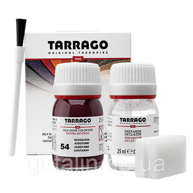 Барвник для гладкої шкіри та текстилю + очищувач Tarrago Color Dye 25мл+25мл колір темно бузковий (54)