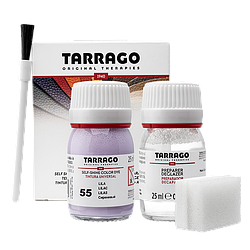 Барвник для гладкої шкіри та текстилю + очищувач Tarrago Color Dye 25мл+25мл колір ліловий (55)