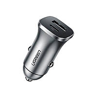 Автомобильное зарядное устройство UGREEN CD130 Dual USB Car Charger (Space Gray) (30780)