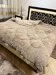 Ковдра-плед з наповнювачем травичка бежева 200*230см