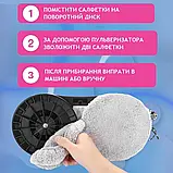 Серветки для робота мийника вікон із диском Ø 14-15 см, універсальні — Сірий, 24 ШТ., фото 8