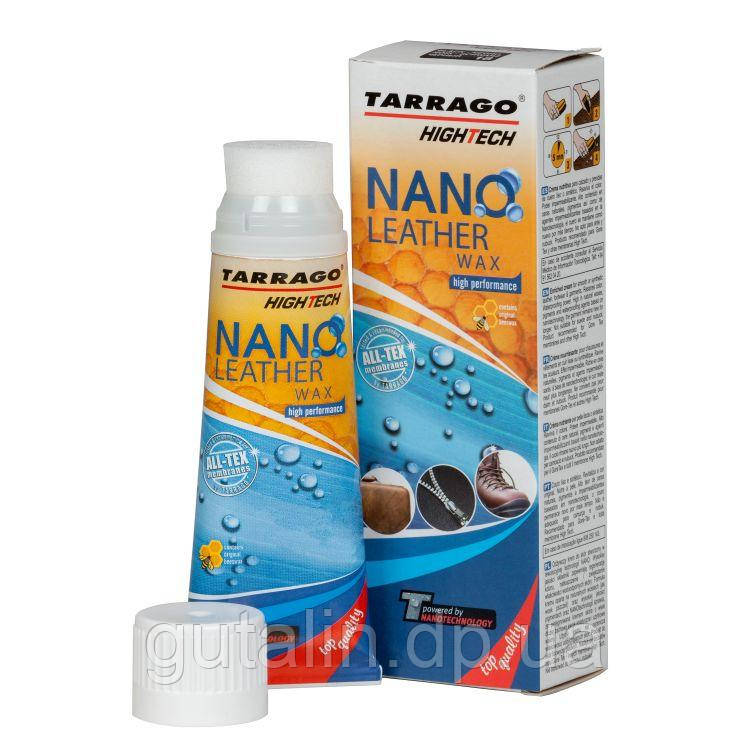 Крем тюбик з губкою NANO Leather WAX 75 мл колір чорний (018)