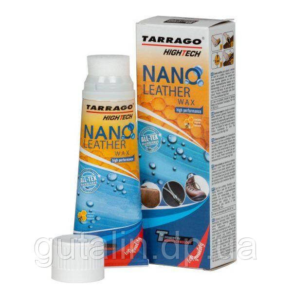 Крем тюбик з губкою NANO Leather WAX 75 мл колір нейтральний (000)