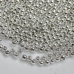 Намистини  4 мм, гальваніка срібло (5 гр)