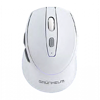 Мышь компьютерная беспроводная GRUNHELM M-518WL-B Мышка с USB приёмникомБелая