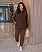Спортивний жіночий теплий костюм трійка штани кофта жилет батал прогулянковий костюм великого розміру, фото 5