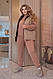 Спортивний жіночий теплий костюм трійка штани кофта жилет батал прогулянковий костюм великого розміру, фото 6