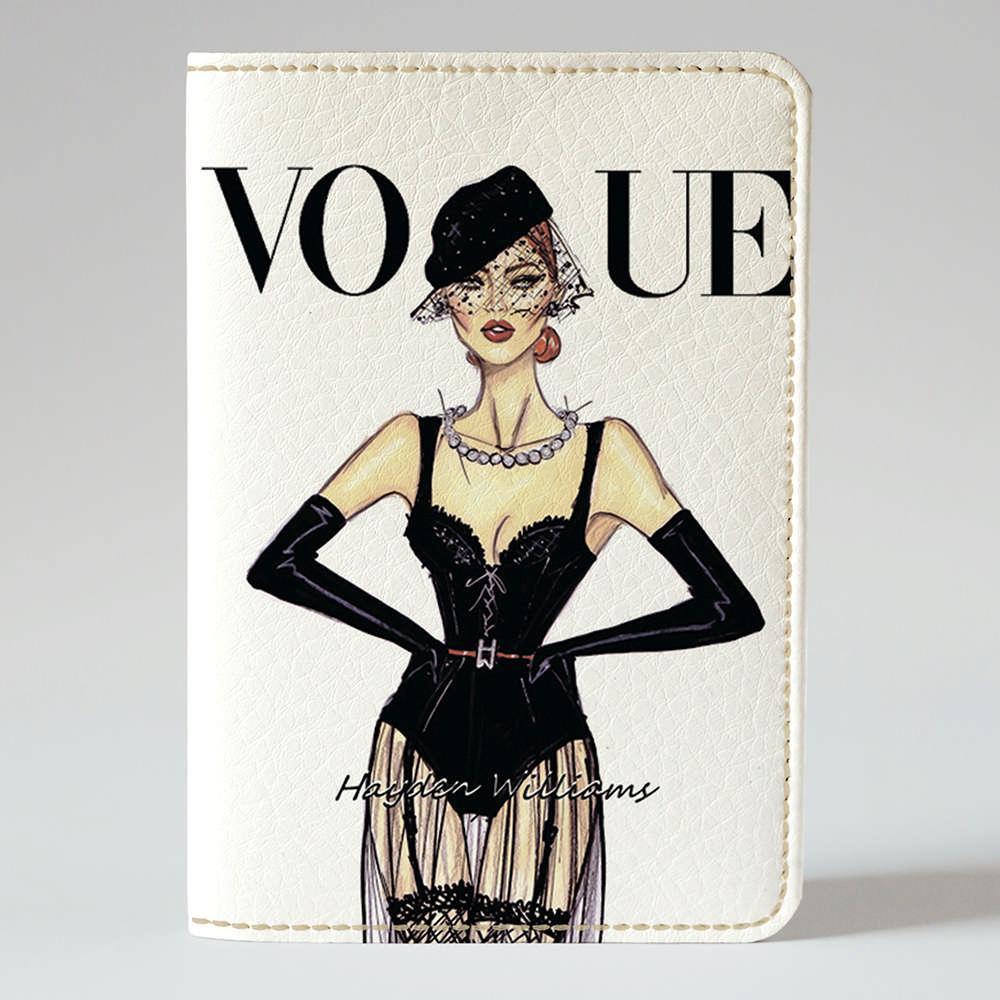 Обкладинка на паспорт "Дівчина VOGUE", екошкіра, Pass-54