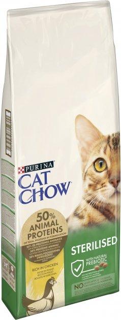 Сухой корм для взрослых котов Purina Cat Chow Sterilized Chicken 1.5 кг (арт 7613032233396 ) - фото 2 - id-p1903299989