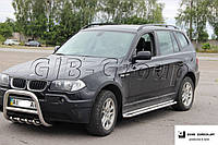 Пороги труба с листом BMW X3 (04-06)