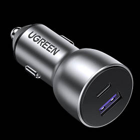 Автомобільний зарядний пристрій UGREEN CD130 Dual USB Car Charger (Space Gray) (30780)