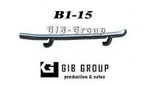 Задній захист (одинарна нержавіюча труба – одинарний вус) для Volkswagen T5 (2009-2016) d60х1,6мм