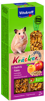 Ласощі для хом'яків із фруктами Vitakraft Kracker Original Frucht & Flakes 112 г/2 шт