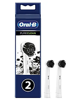 Насадки до електричної зубної щітки Oral B Pure Clean, 2шт. в упаковці (орал бі) насадки з деревним вугіллям