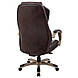 Крісло комп'ютерне коричневе для керівника преміум класу Преміо Premio оббивка шкіра спліт Richman, фото 10