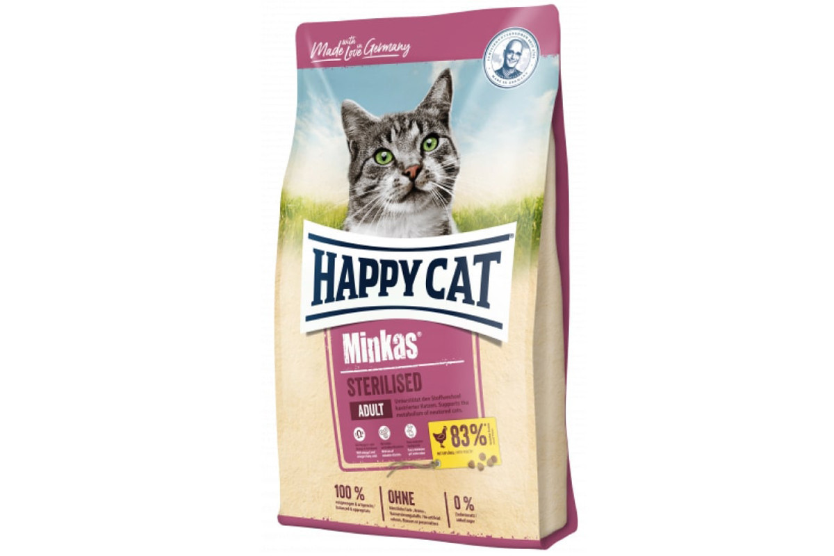 Сухий корм Happy Cat Minkas Sterilised 10 кг для дорослих стерилізованих кішок і кастрованих котів