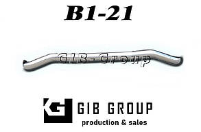 Задній захист (одинарна нержавіюча труба – одинарний вус) для Volkswagen T5 (2003-2009) d60х1,6мм