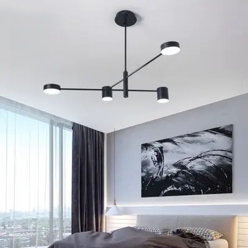 Стельова світлодіодна люстра 9602/2+2 GY В НАЛИЧІ СІРИЙ КОРПУСА, фото 1