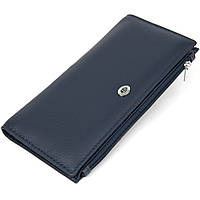 Женский кожаный кошелек ST Leather Accessories 19382 Темно-синий ZZ, код: 6681332