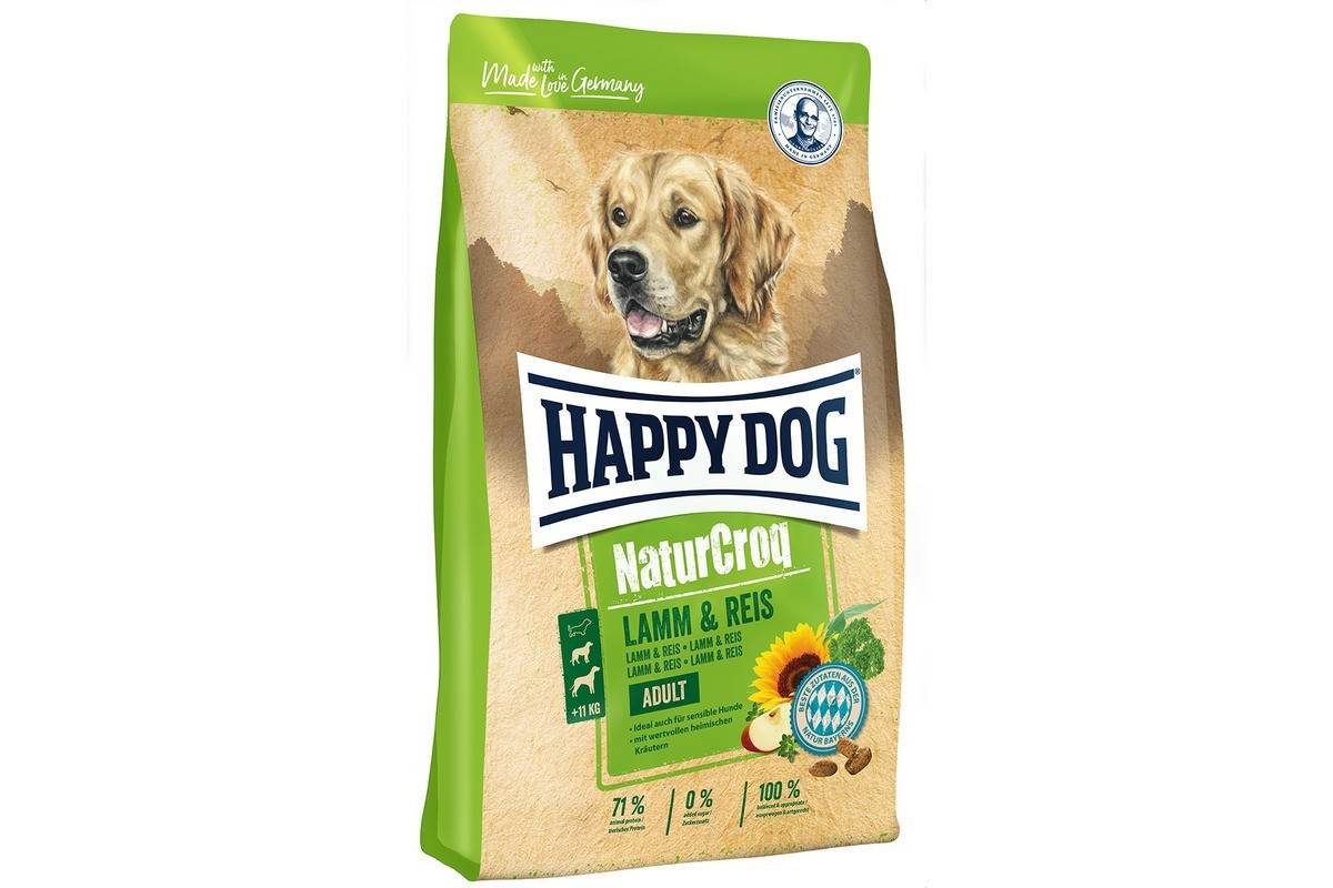 Корм Happy dog Adult NaturCroq Lamm & Reis 15 кг для дорослих собак, з ягням і рисом