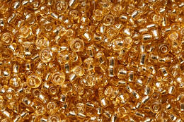 Бісер Золотий прозорий d=4 мм вага ~30 г 03965