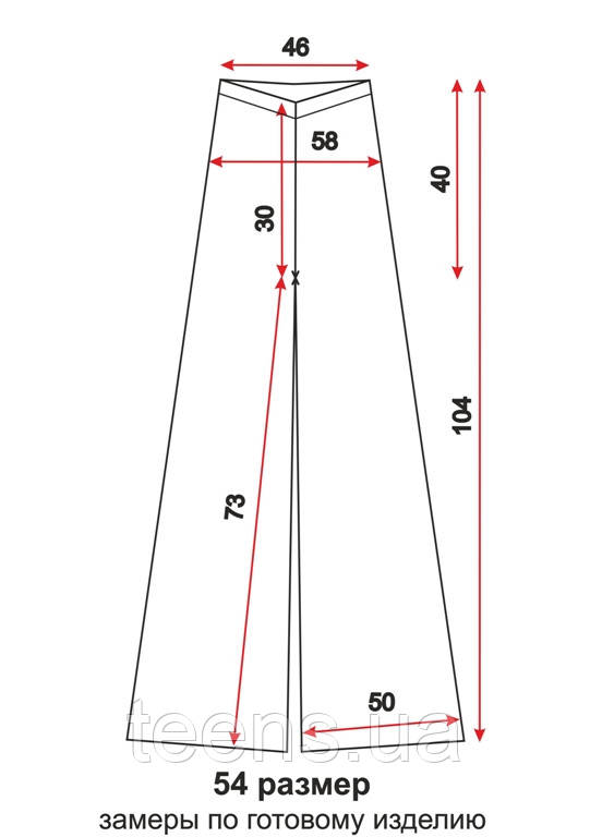 женская цветная юбка-брюки выкройка