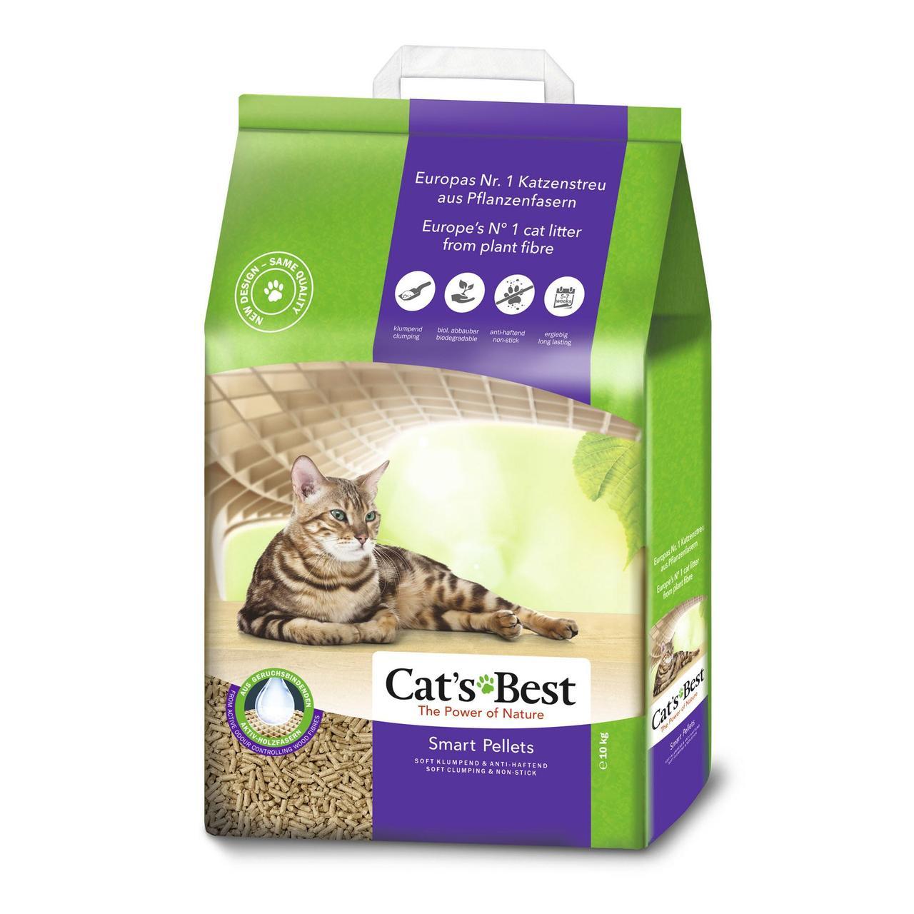 Дерев'яний наповнювач Rettenmaier Cats Best Smart Pellets 20 л/10 кг туалету для кішок