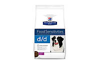 Hill's Prescription Diet Canine d/d Food Sensitivities 12 кг сухой корм для собак, утка и рис